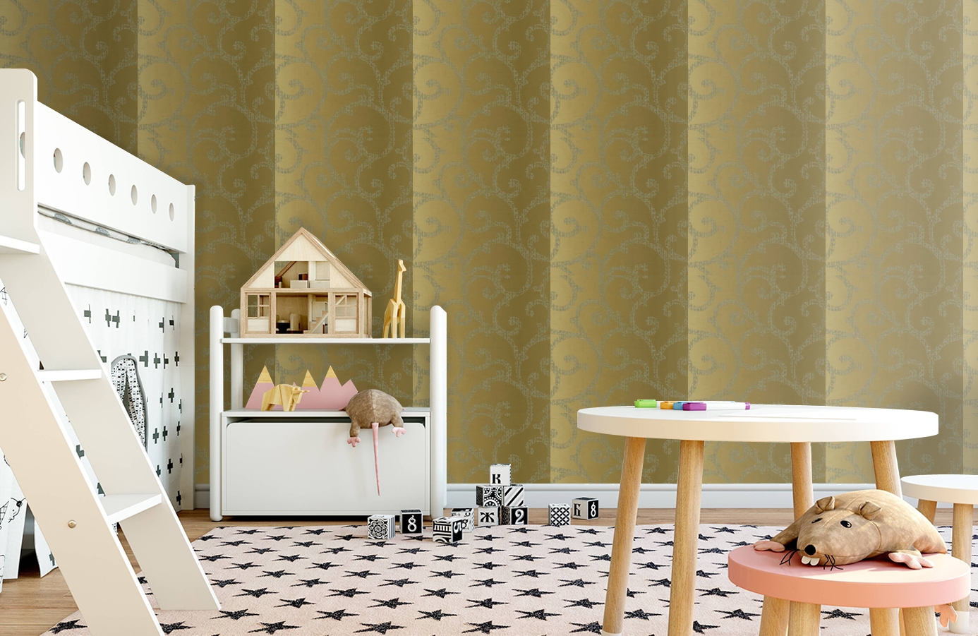 Обои HMY57604 фото в интерьере детская