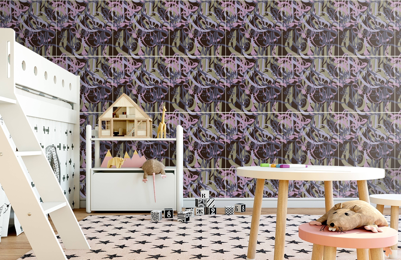 Обои 1981-2 фото в интерьере детская Обои 1981-2 фото в интерьере детская