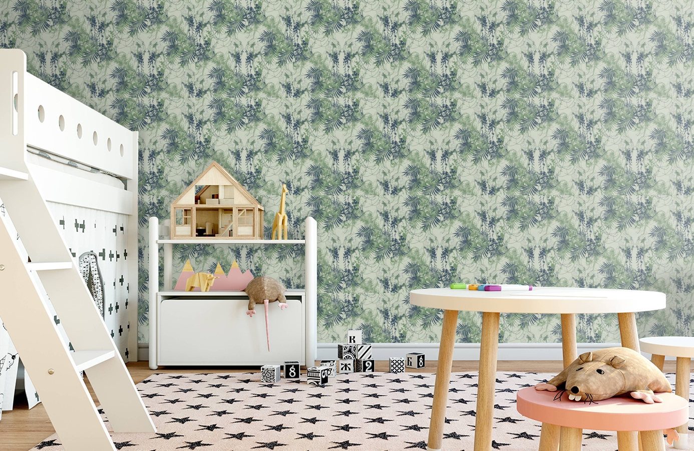 Обои 1983-4 фото в интерьере детская