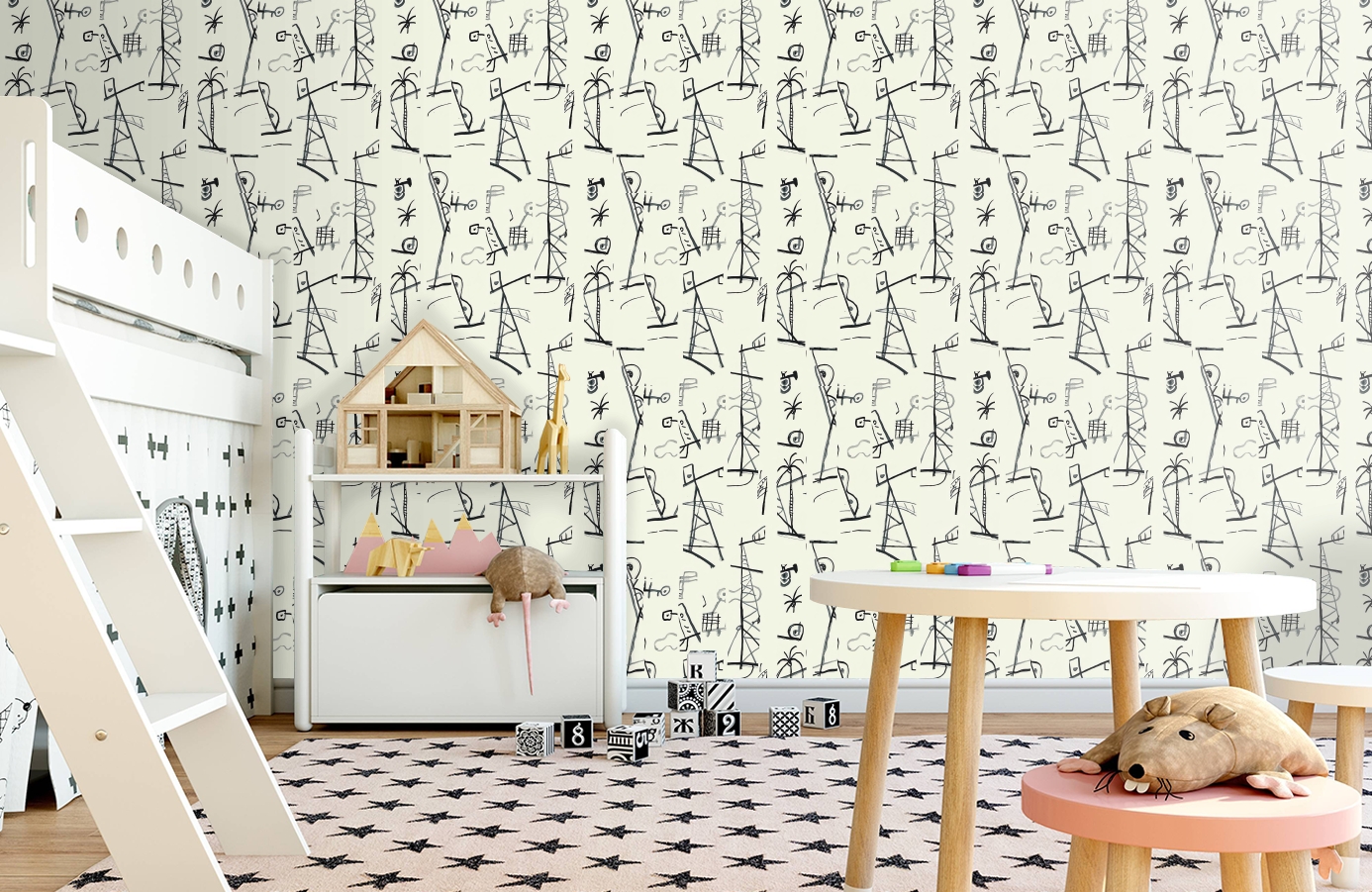 Обои 1997-2 9 фото в интерьере детская