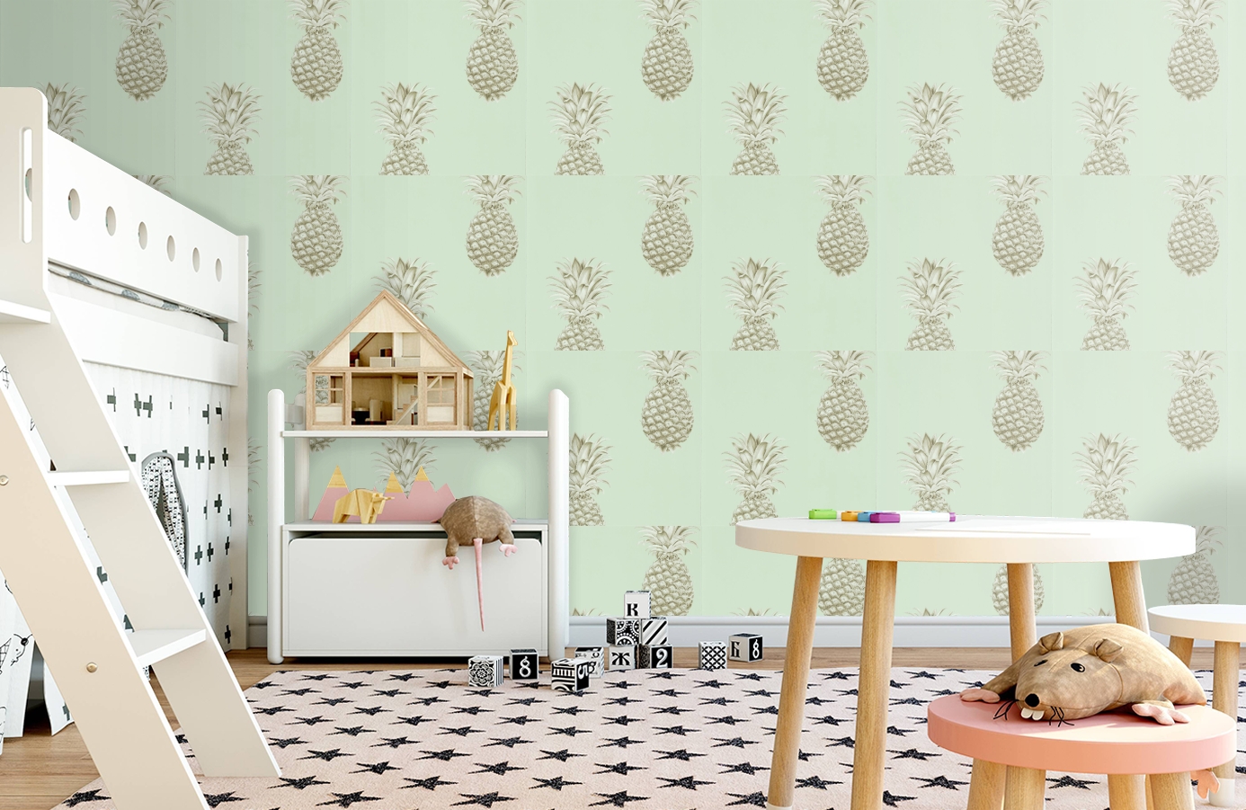 Обои 216325 фото в интерьере детская