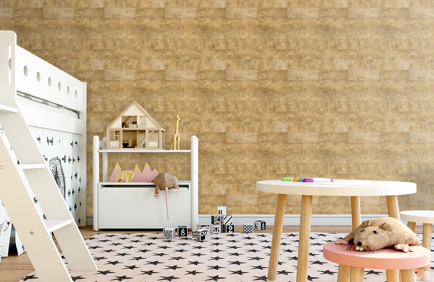 Обои HE50501 фото в интерьере детская