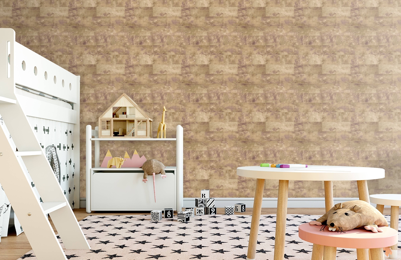 Обои HE50509 фото в интерьере детская