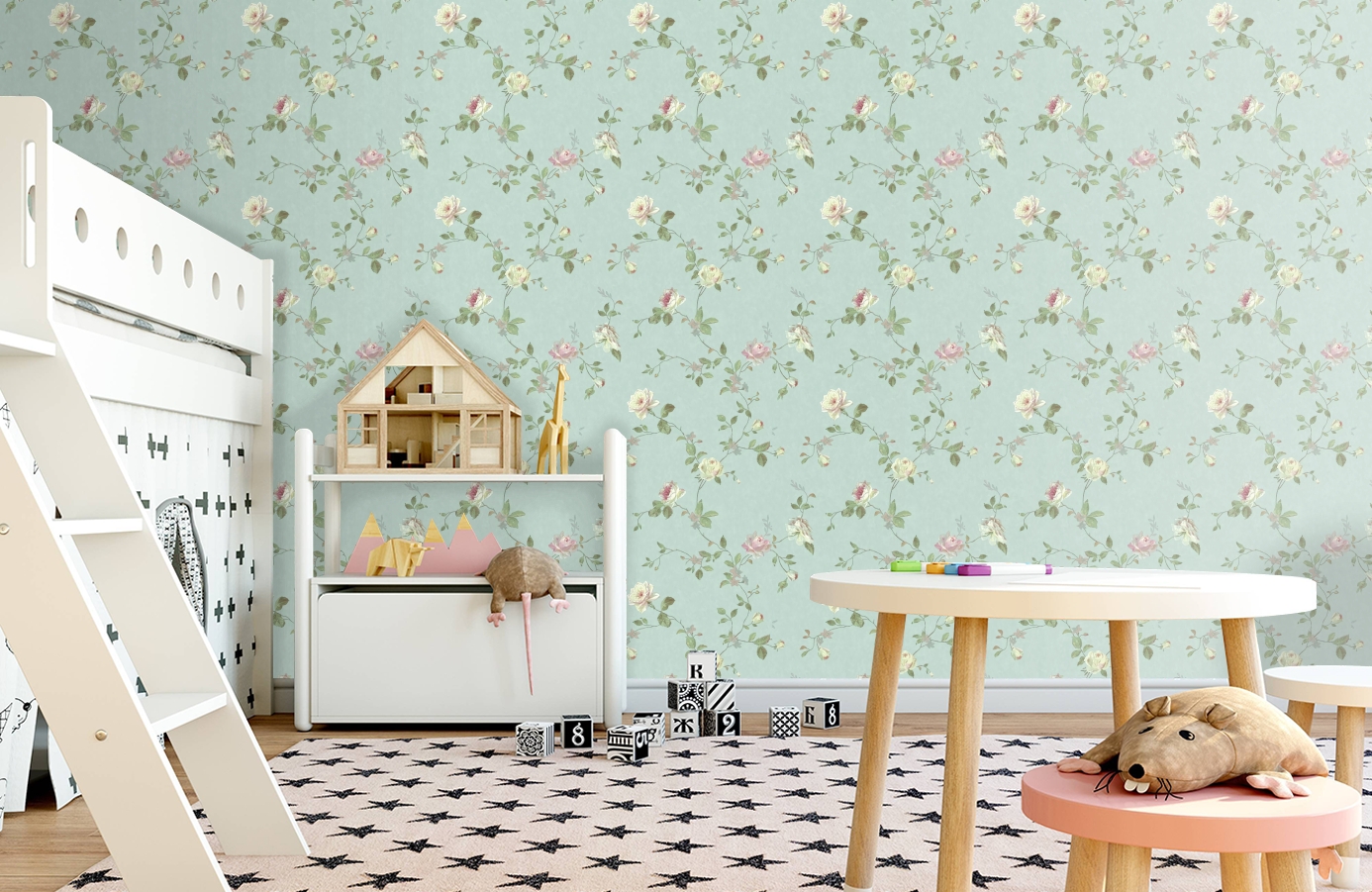 Обои SH5509 фото в интерьере детская