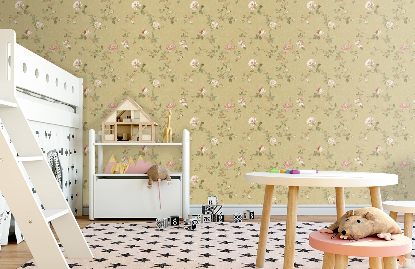 Обои SH5513 фото в интерьере детская