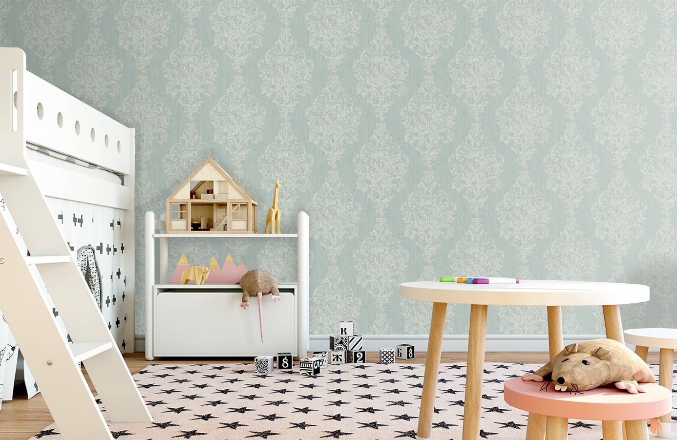 Обои SH5566 фото в интерьере детская