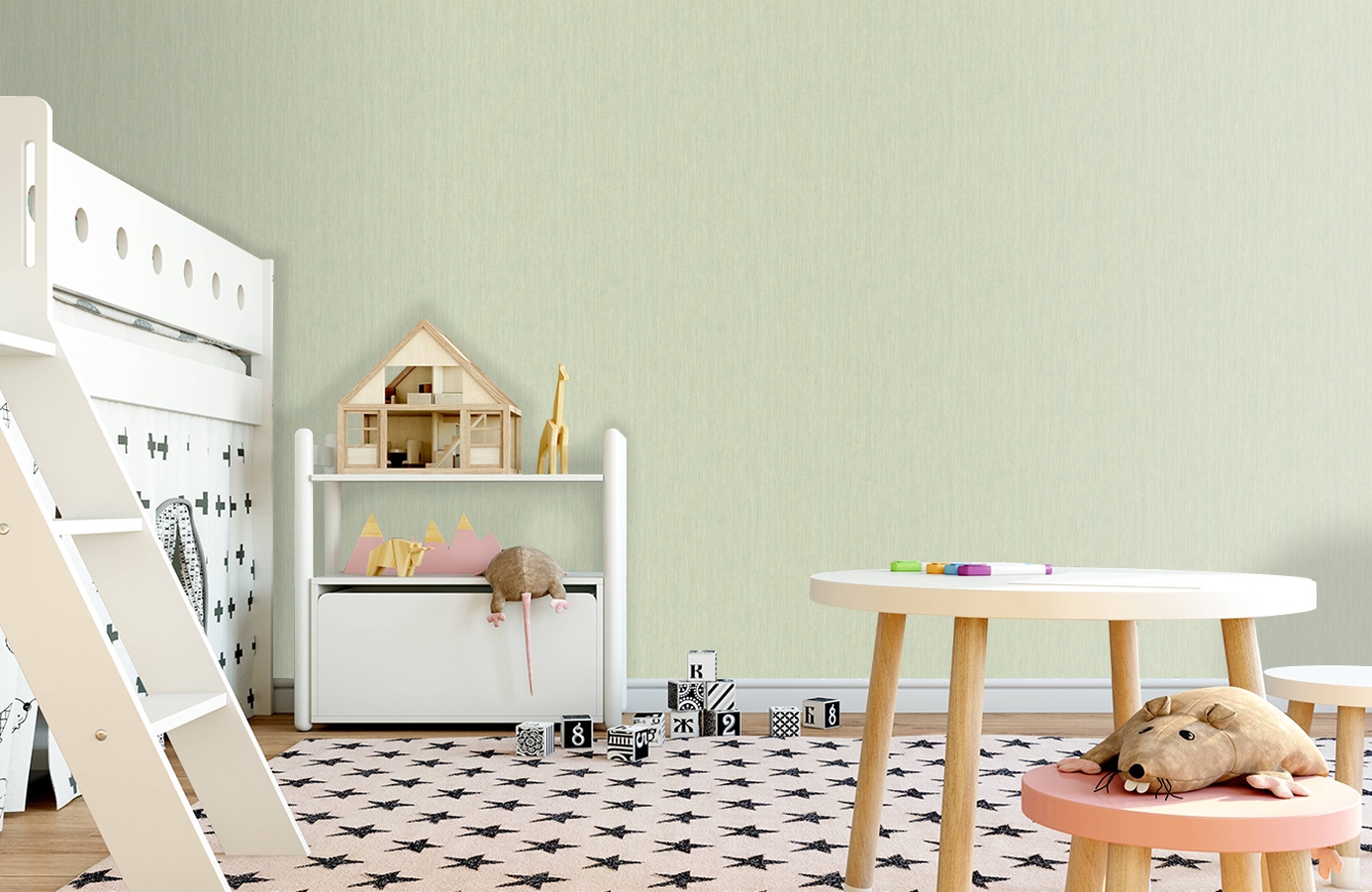 Обои SH5618 фото в интерьере детская