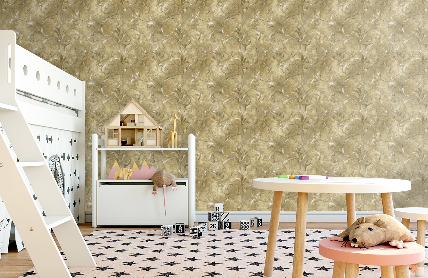 Обои AT31000 фото в интерьере детская