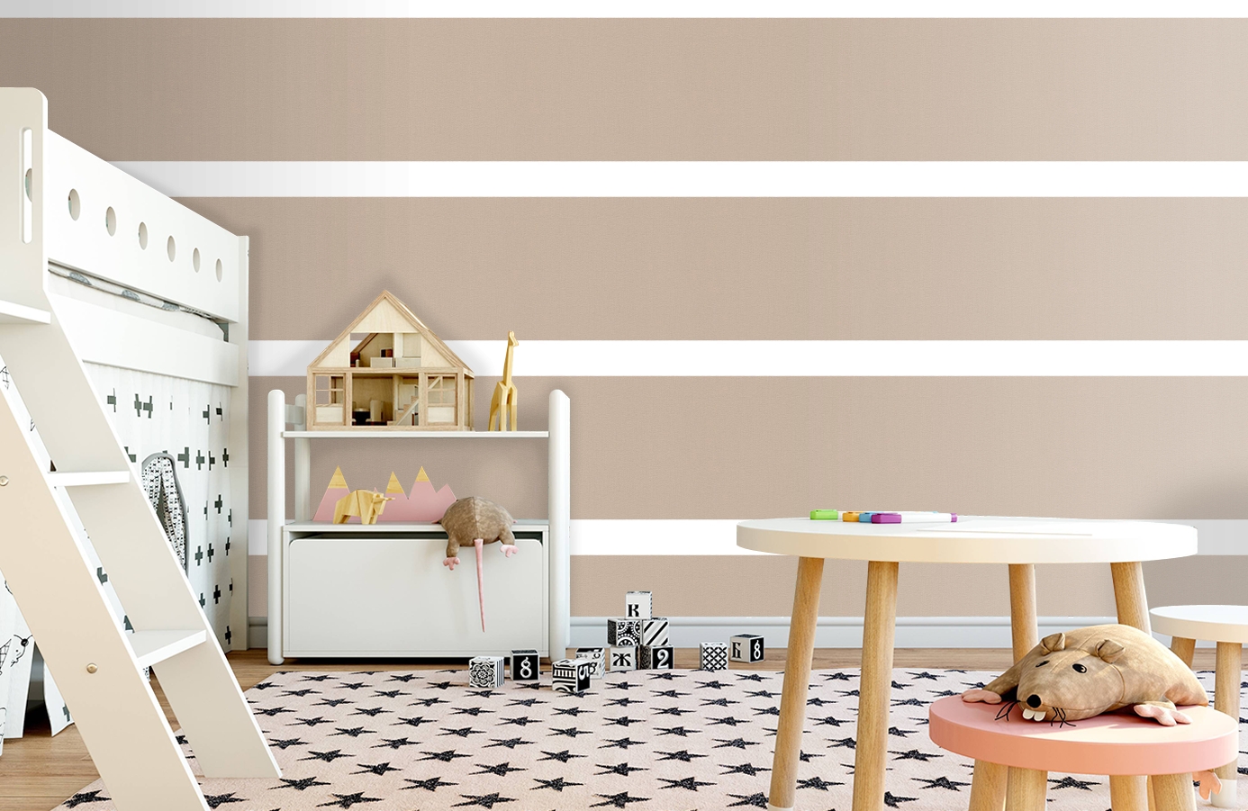 Обои 1264-29 фото в интерьере детская