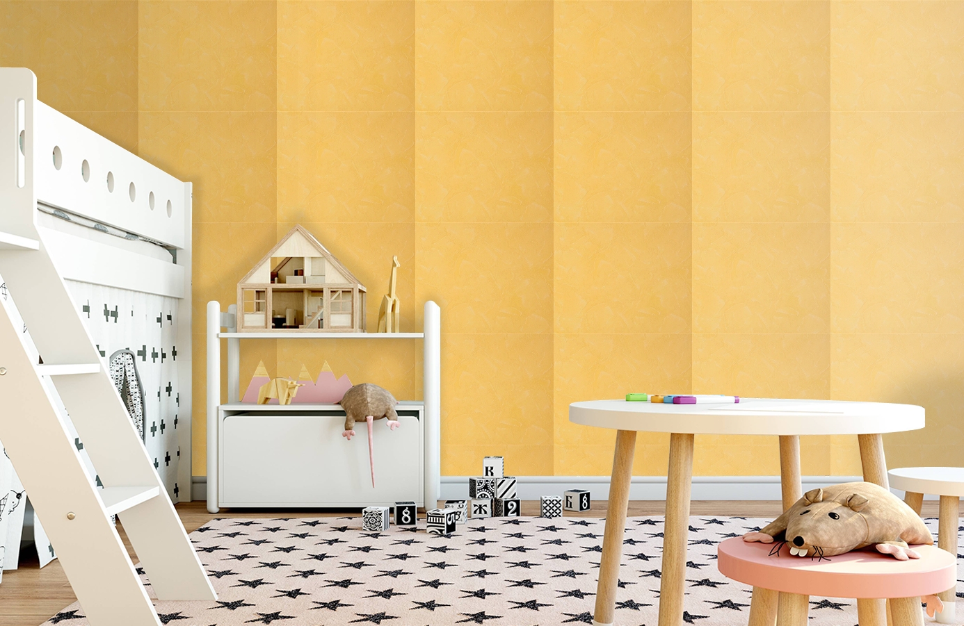 Обои 1690-44 фото в интерьере детская