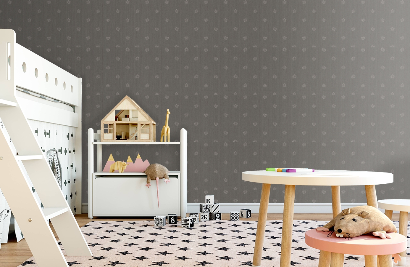 Обои 2665-45 фото в интерьере детская