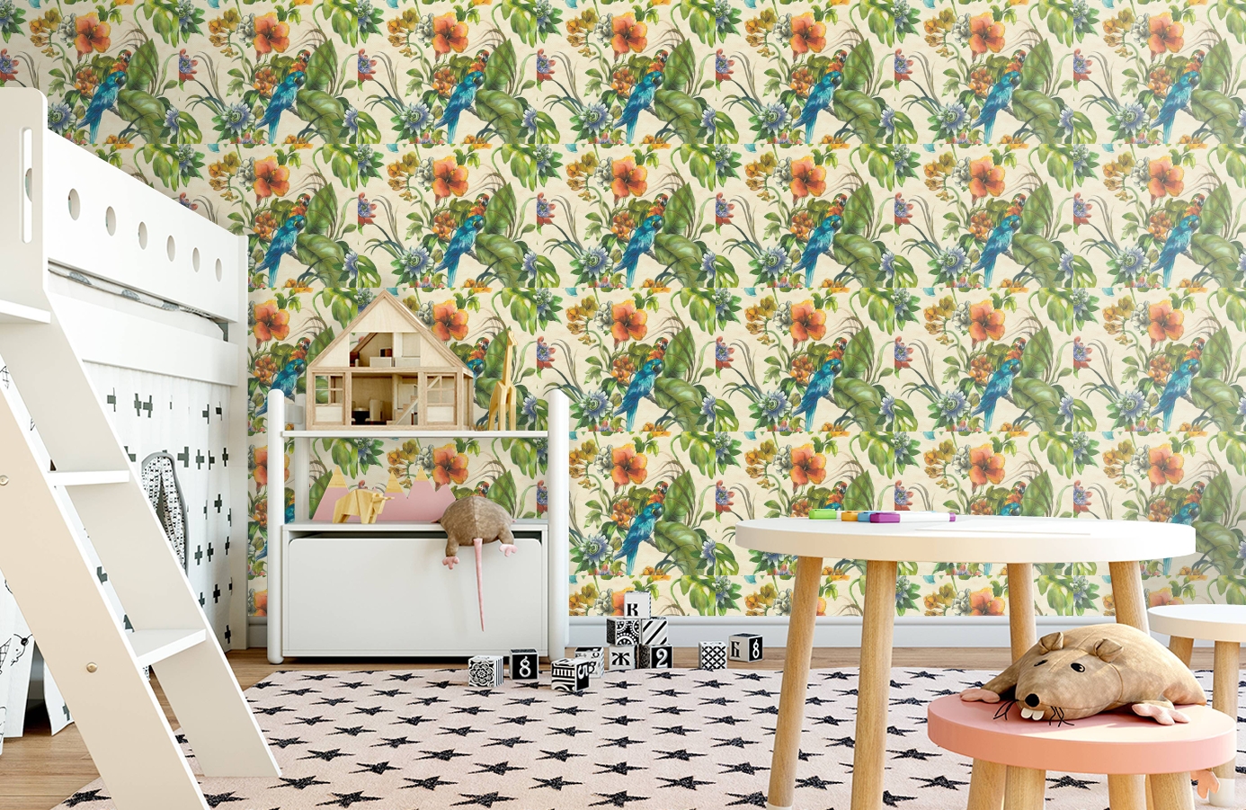 Обои 30015-1 фото в интерьере детская