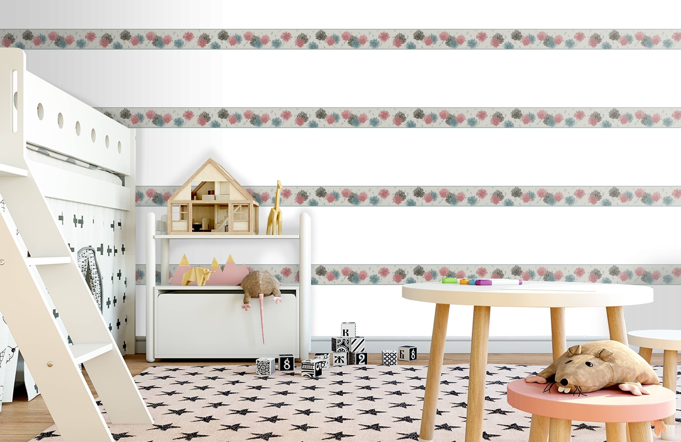 Обои 30409-2 фото в интерьере детская