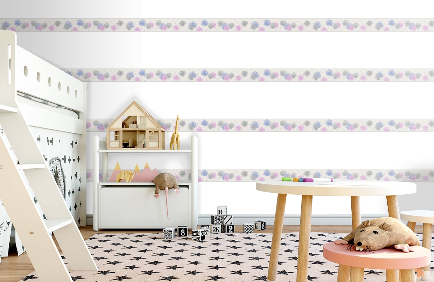 Обои 30409-4 фото в интерьере детская