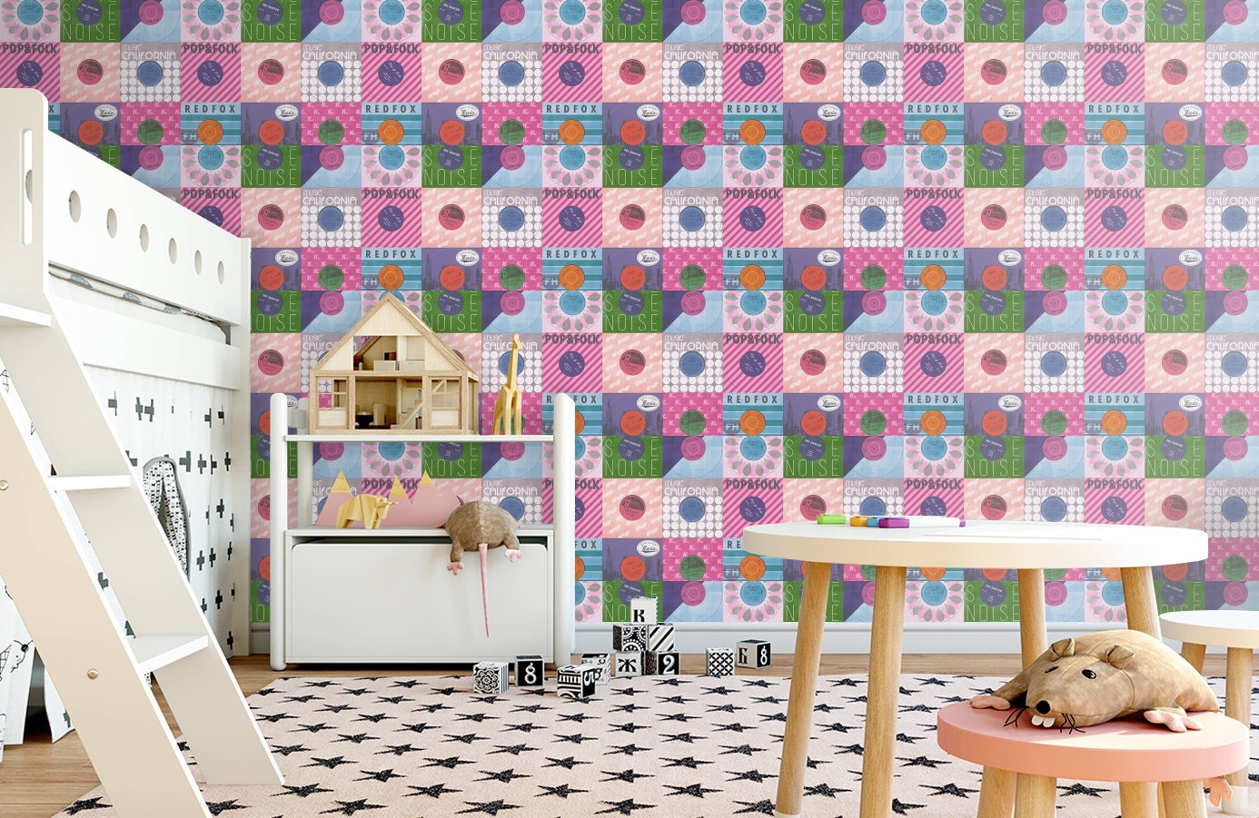 Обои 30596-1 фото в интерьере детская