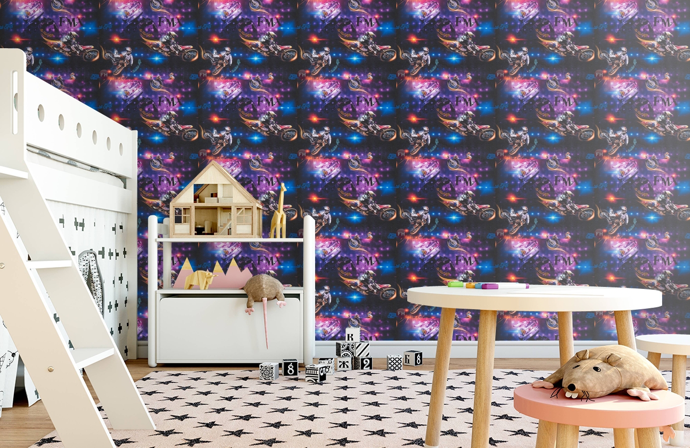 Обои 30656-1 фото в интерьере детская