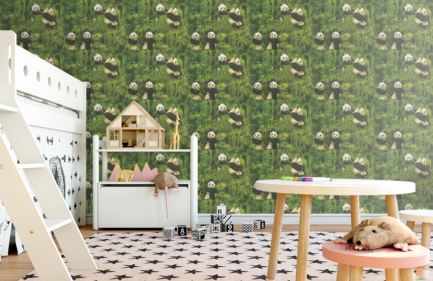Обои 33635-1 фото в интерьере детская