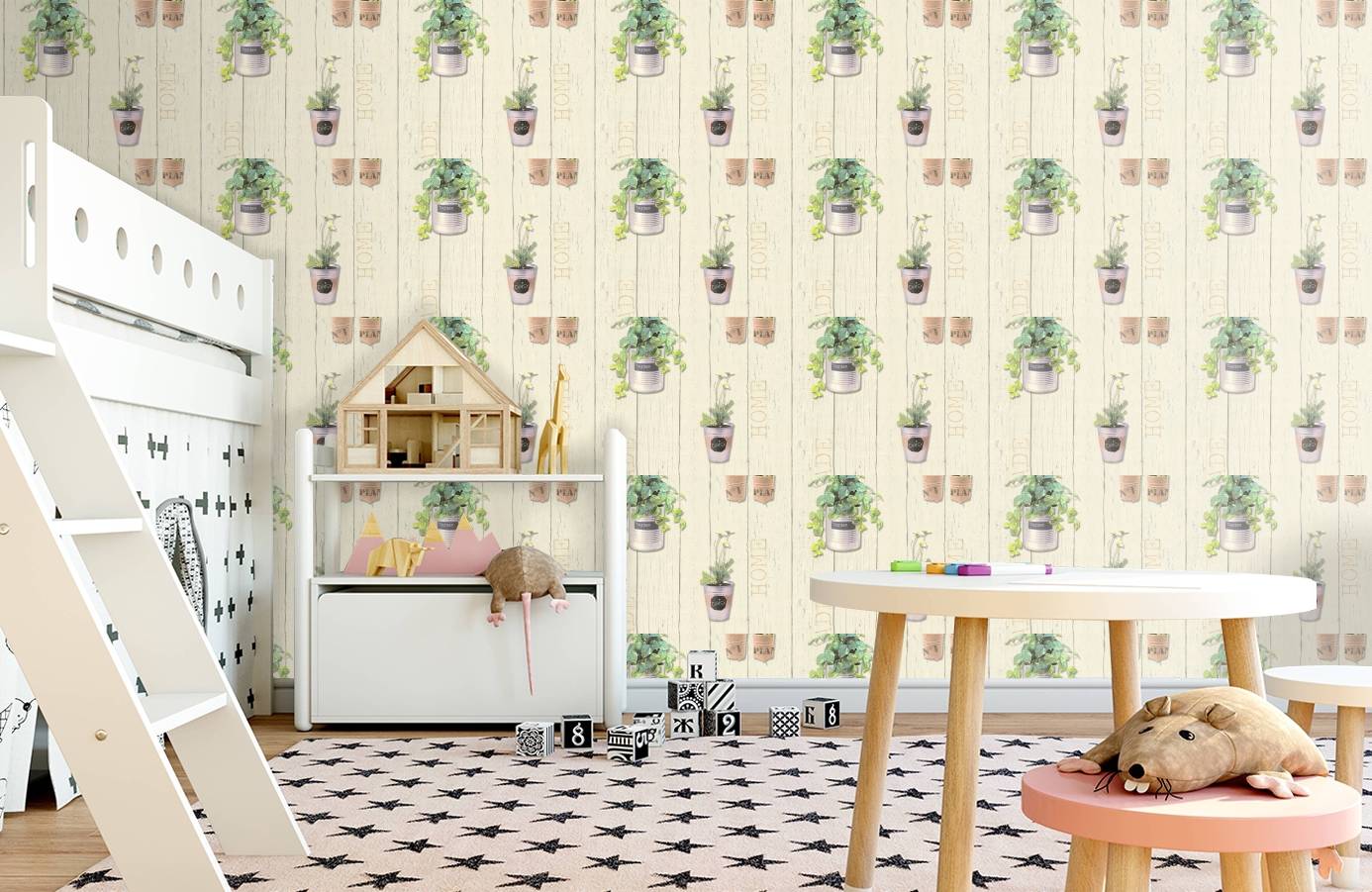 Обои 33636-1 фото в интерьере детская