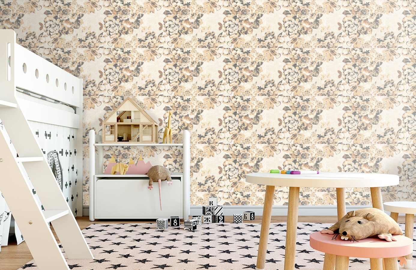 Обои 33864-2 фото в интерьере детская