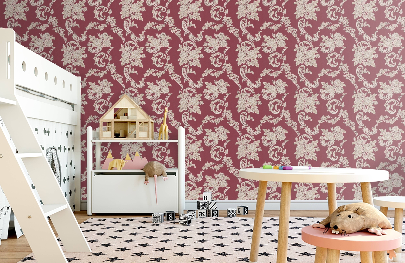 Обои 33867-4 фото в интерьере детская