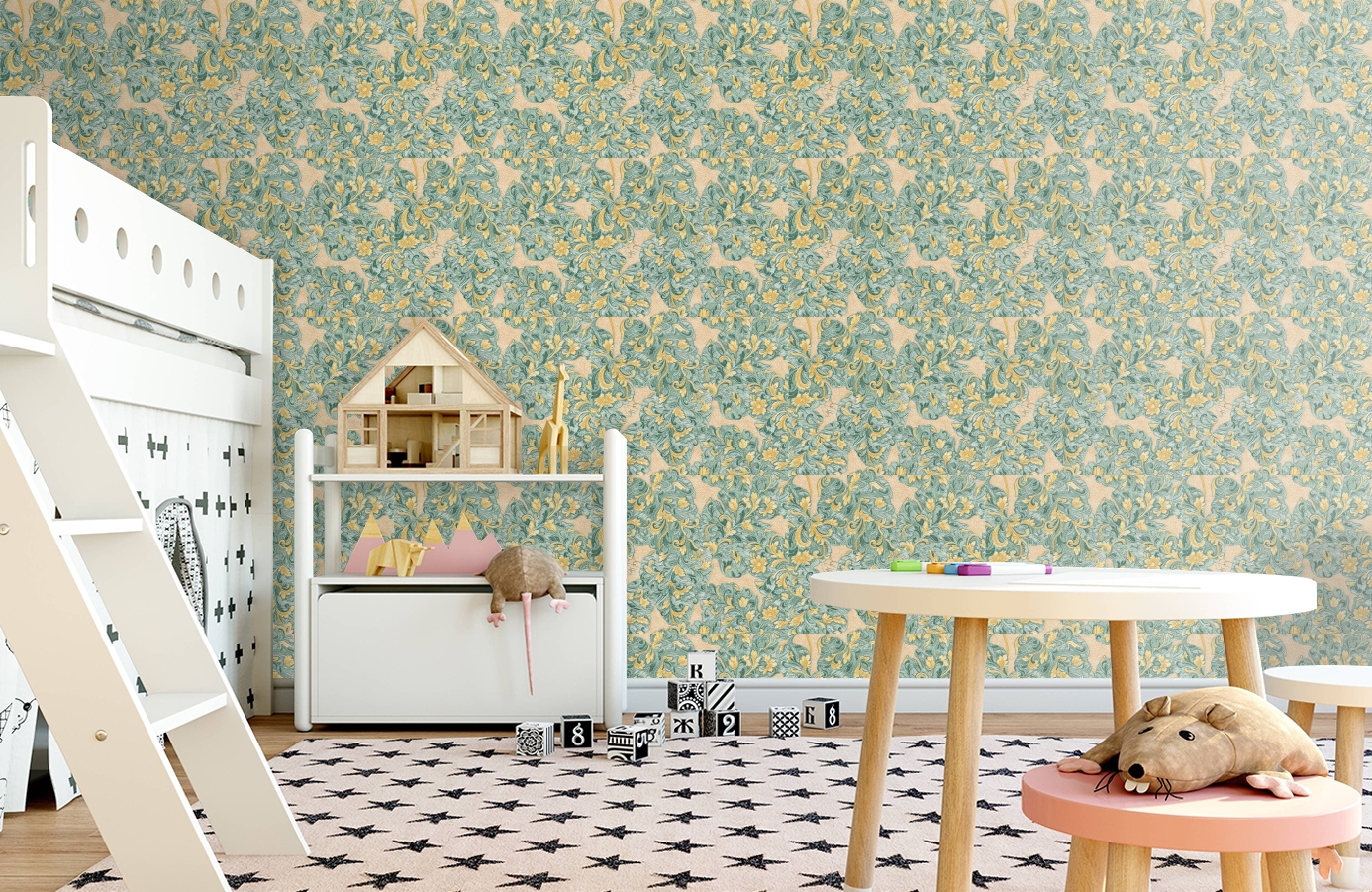 Обои 33869-1 фото в интерьере детская Обои 33869-1 фото в интерьере детская