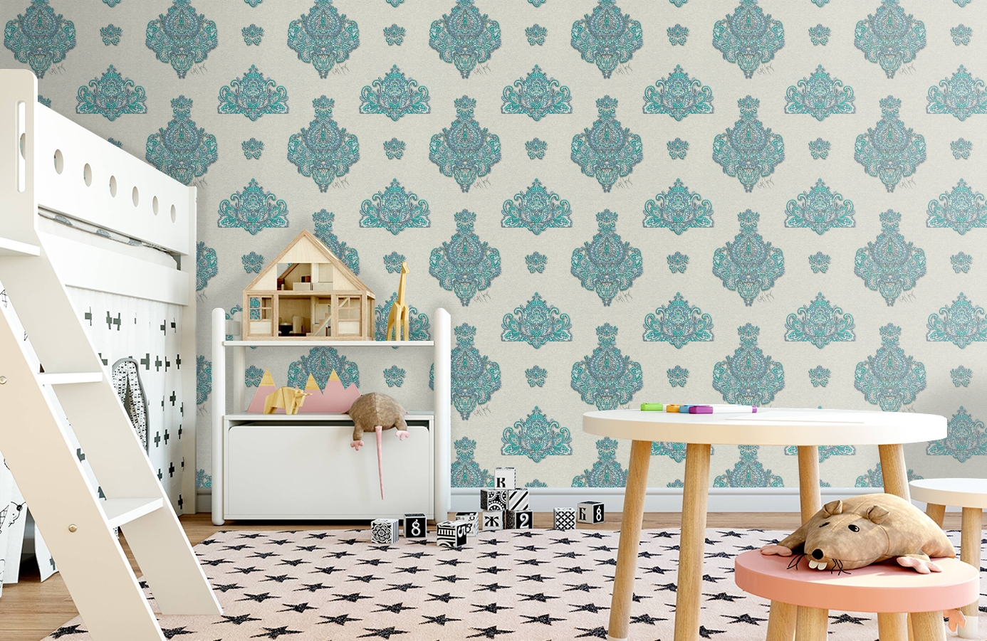 Обои 33928-1 фото в интерьере детская Обои 33928-1 фото в интерьере детская