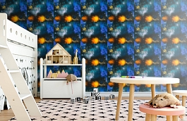 Обои 34066-1 фото в интерьере детская превью