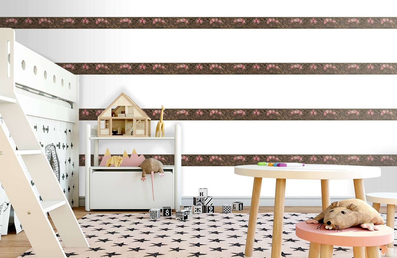 Обои 34074-1 фото в интерьере детская Обои 34074-1 фото в интерьере детская