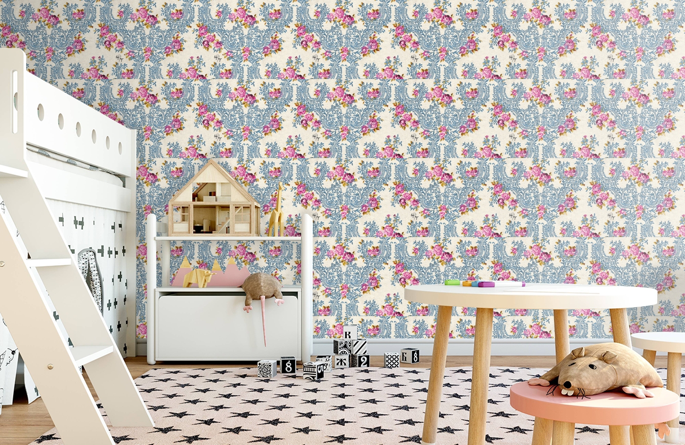 Обои 34075-3 фото в интерьере детская Обои 34075-3 фото в интерьере детская