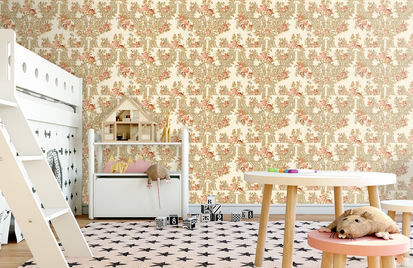 Обои 34075-5 фото в интерьере детская Обои 34075-5 фото в интерьере детская