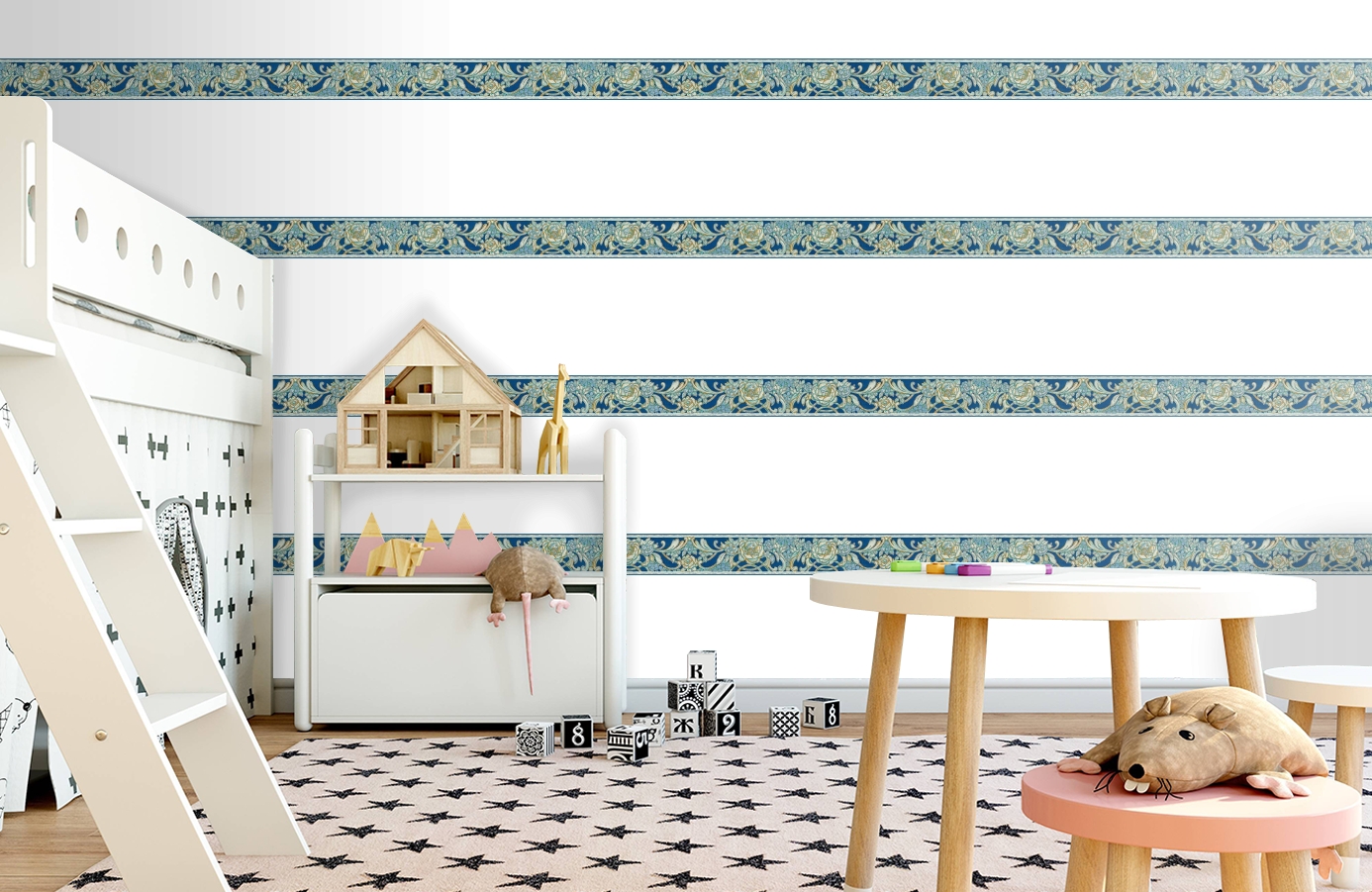 Обои 34078-1 фото в интерьере детская Обои 34078-1 фото в интерьере детская