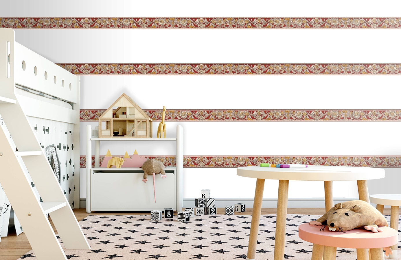 Обои 34078-3 фото в интерьере детская Обои 34078-3 фото в интерьере детская