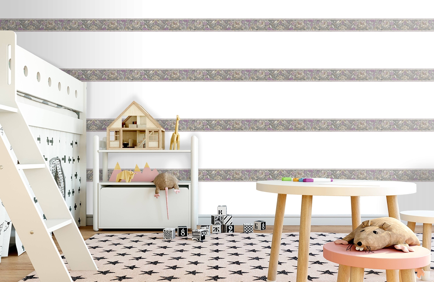 Обои 34078-4 фото в интерьере детская Обои 34078-4 фото в интерьере детская
