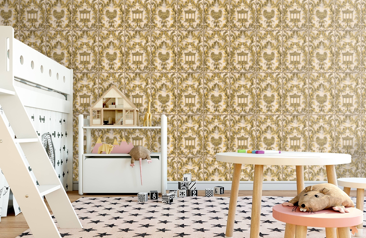 Обои 34086-4 фото в интерьере детская Обои 34086-4 фото в интерьере детская