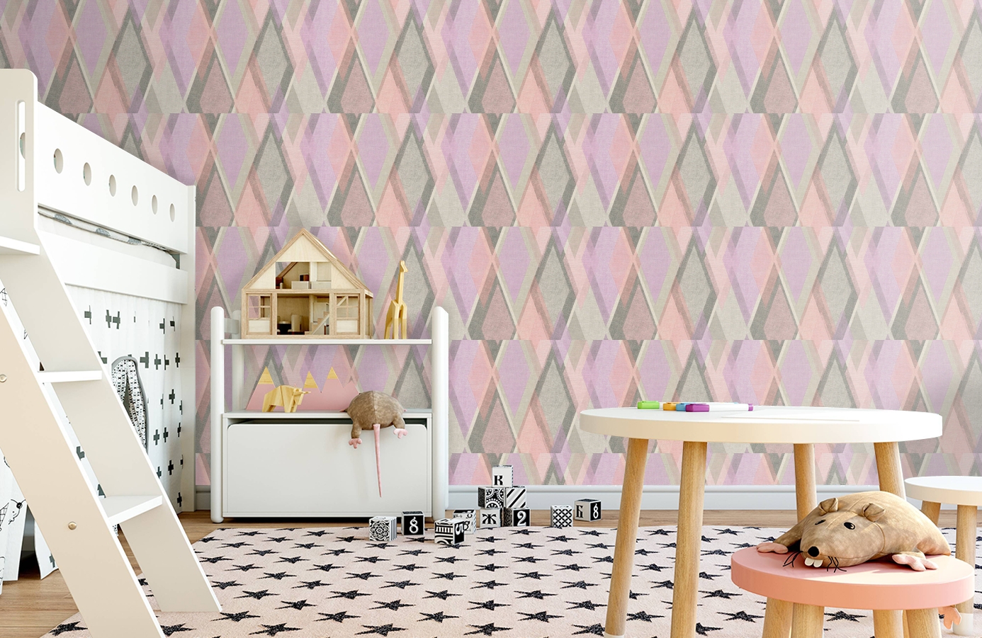 Обои 355911 фото в интерьере детская