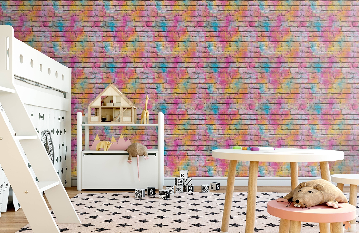 Обои 36100-1 фото в интерьере детская