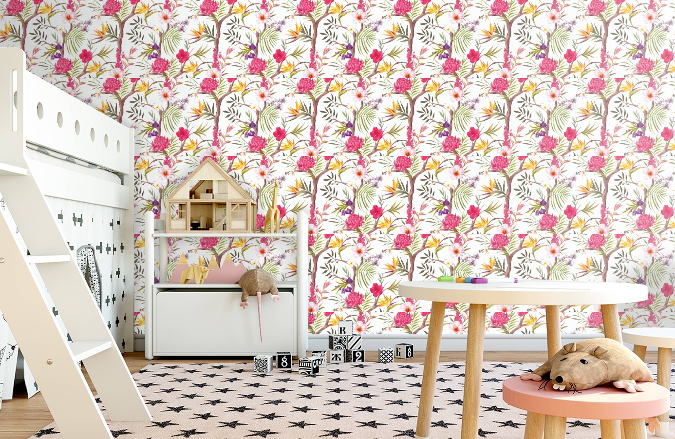 Обои 36202-1 фото в интерьере детская