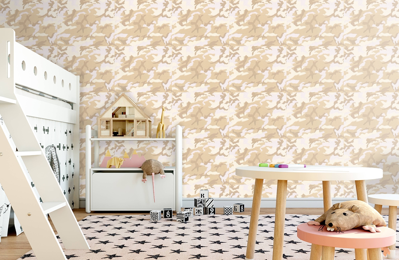 Обои 3694-20 фото в интерьере детская