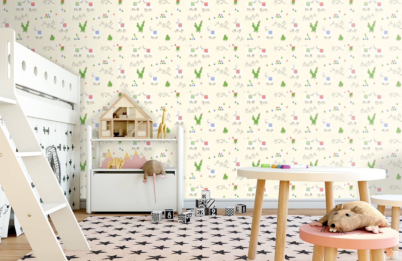 Обои 36985-1 фото в интерьере детская