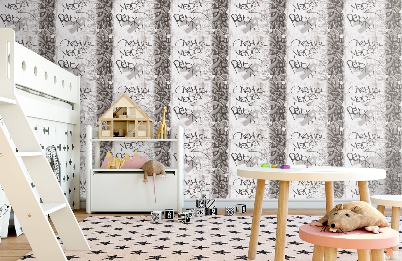 Обои 36986-3 фото в интерьере детская