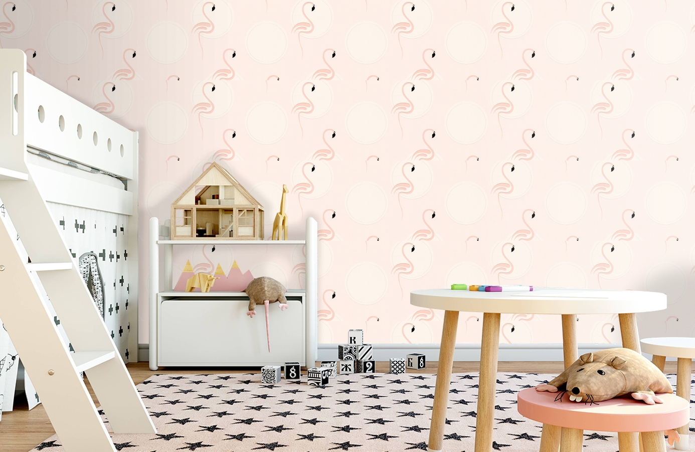 Обои 36998-3 фото в интерьере детская