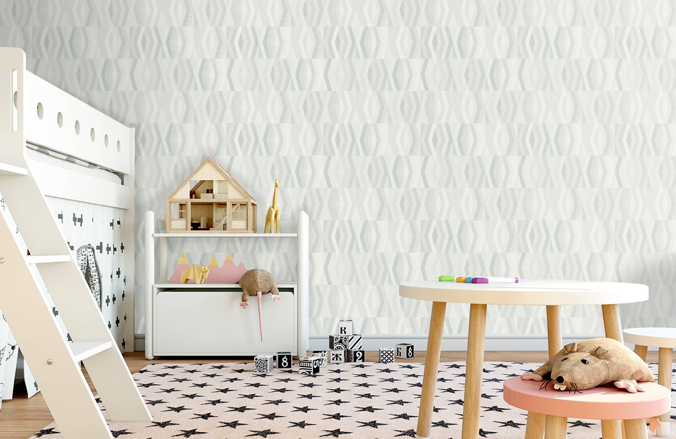 Обои 37533-4 фото в интерьере детская