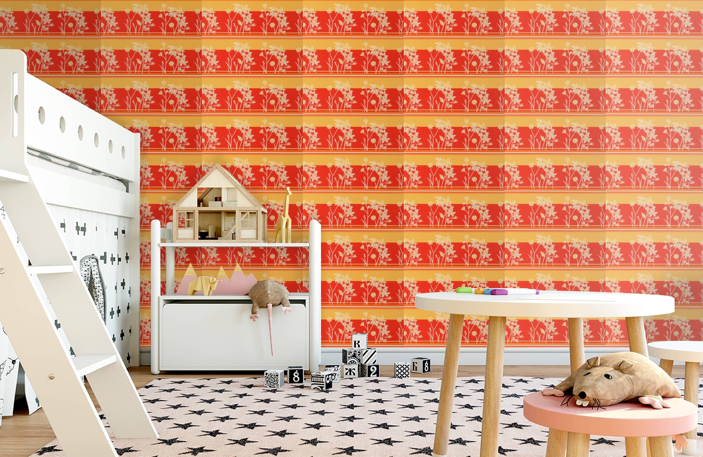 Обои 5270-11 фото в интерьере детская