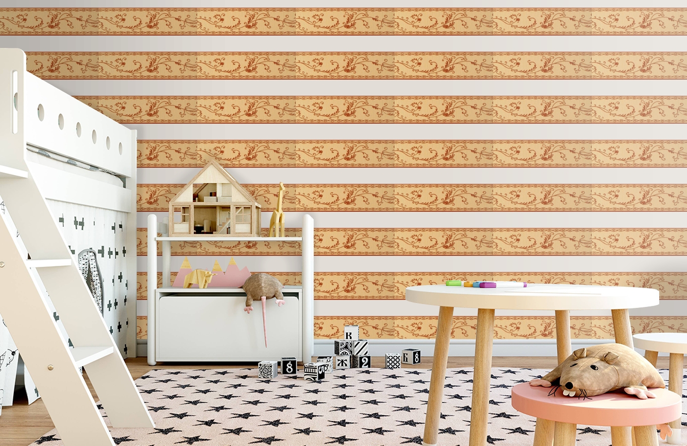 Обои 5288-34 фото в интерьере детская