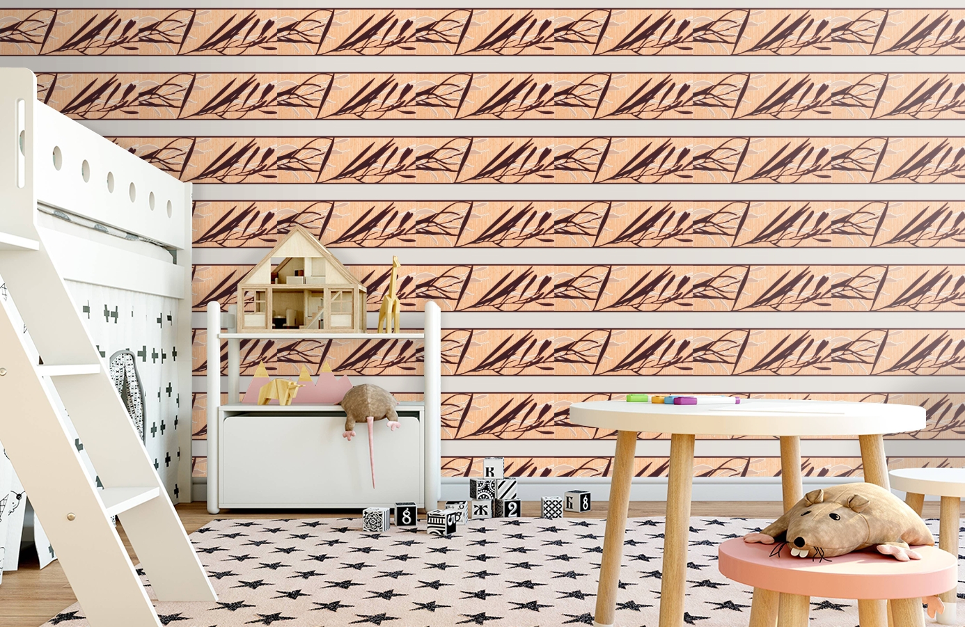 Обои 5494-19 фото в интерьере детская