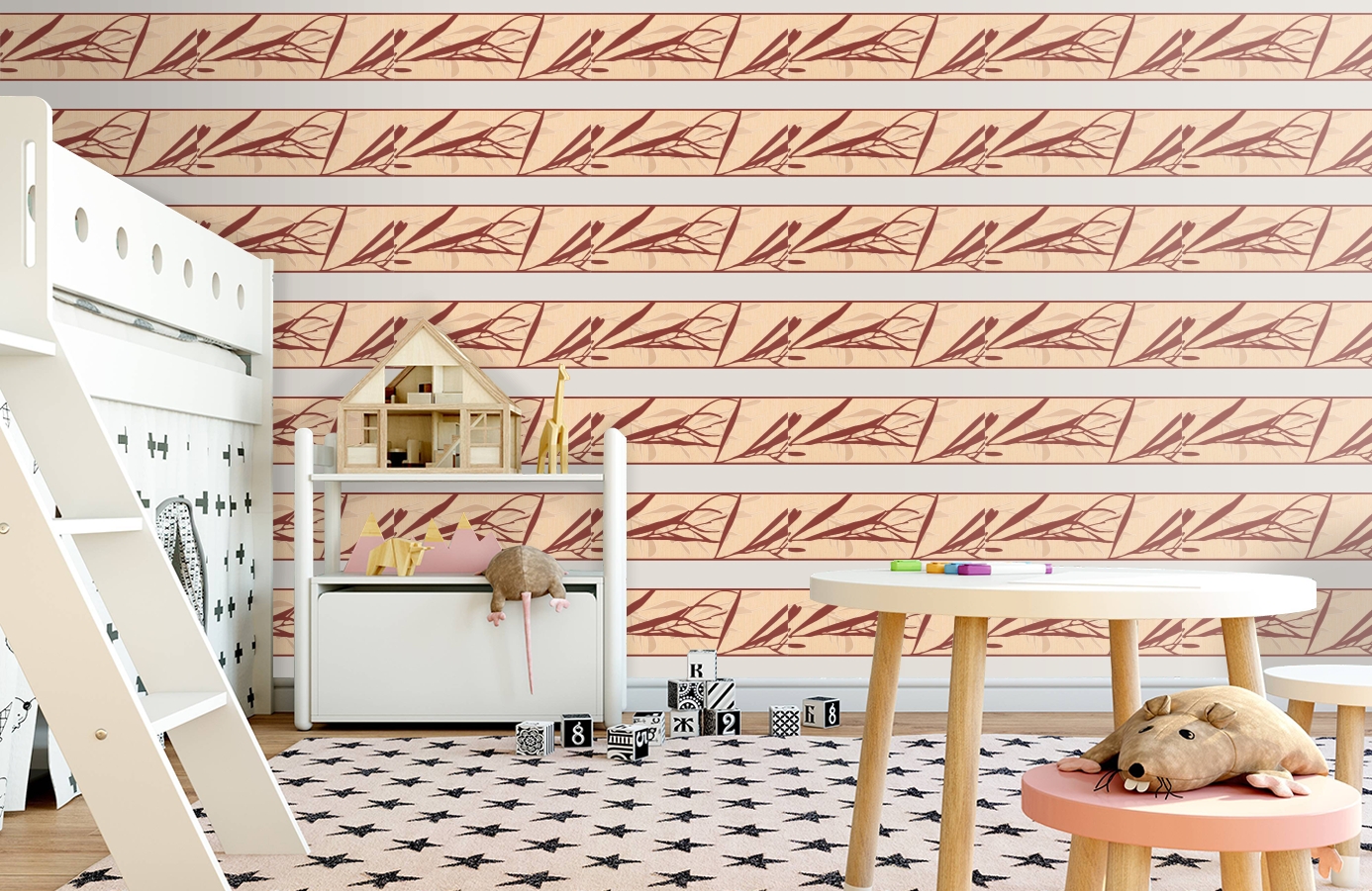 Обои 5494-33 фото в интерьере детская