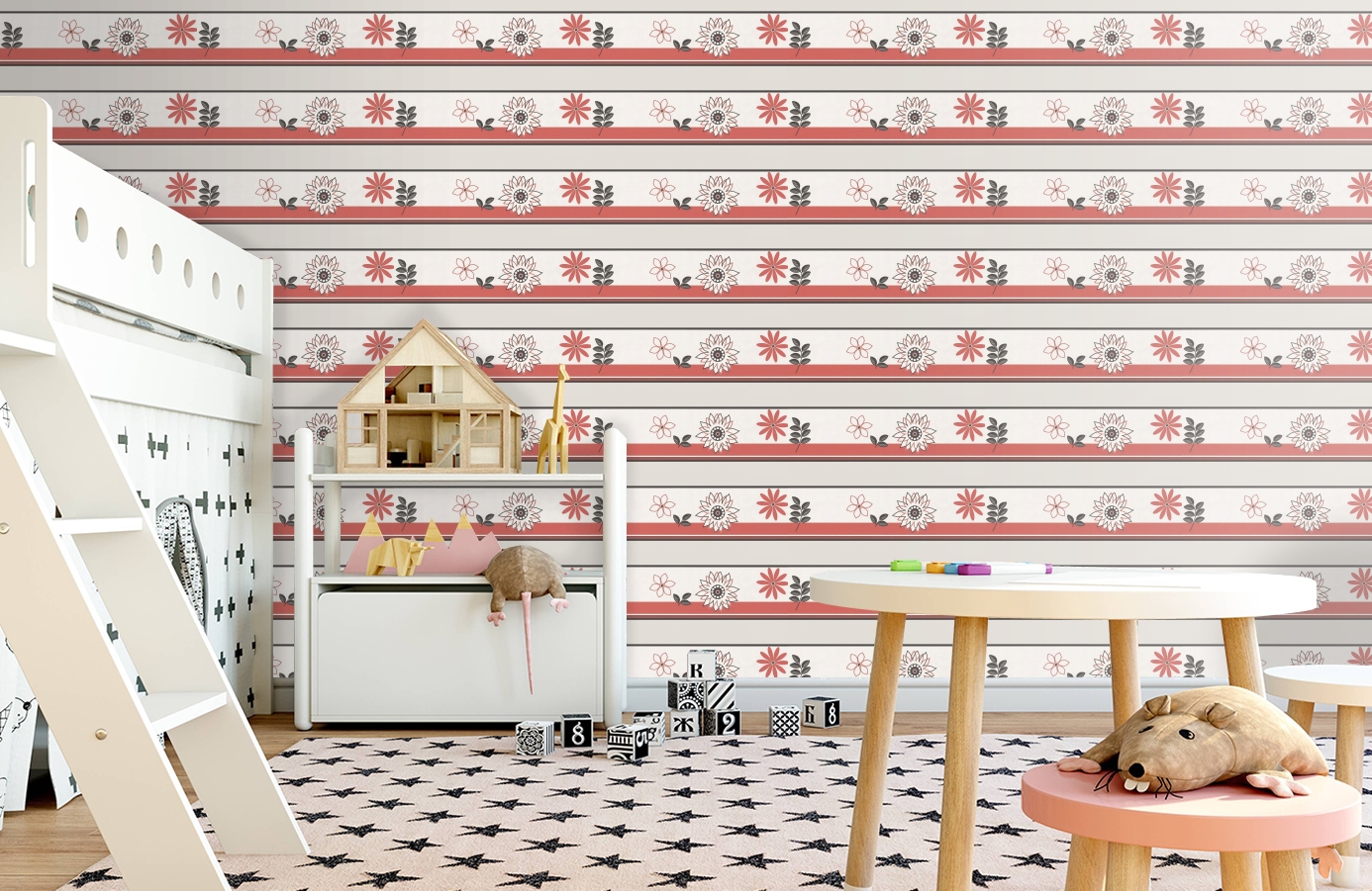 Обои 5866-12 фото в интерьере детская