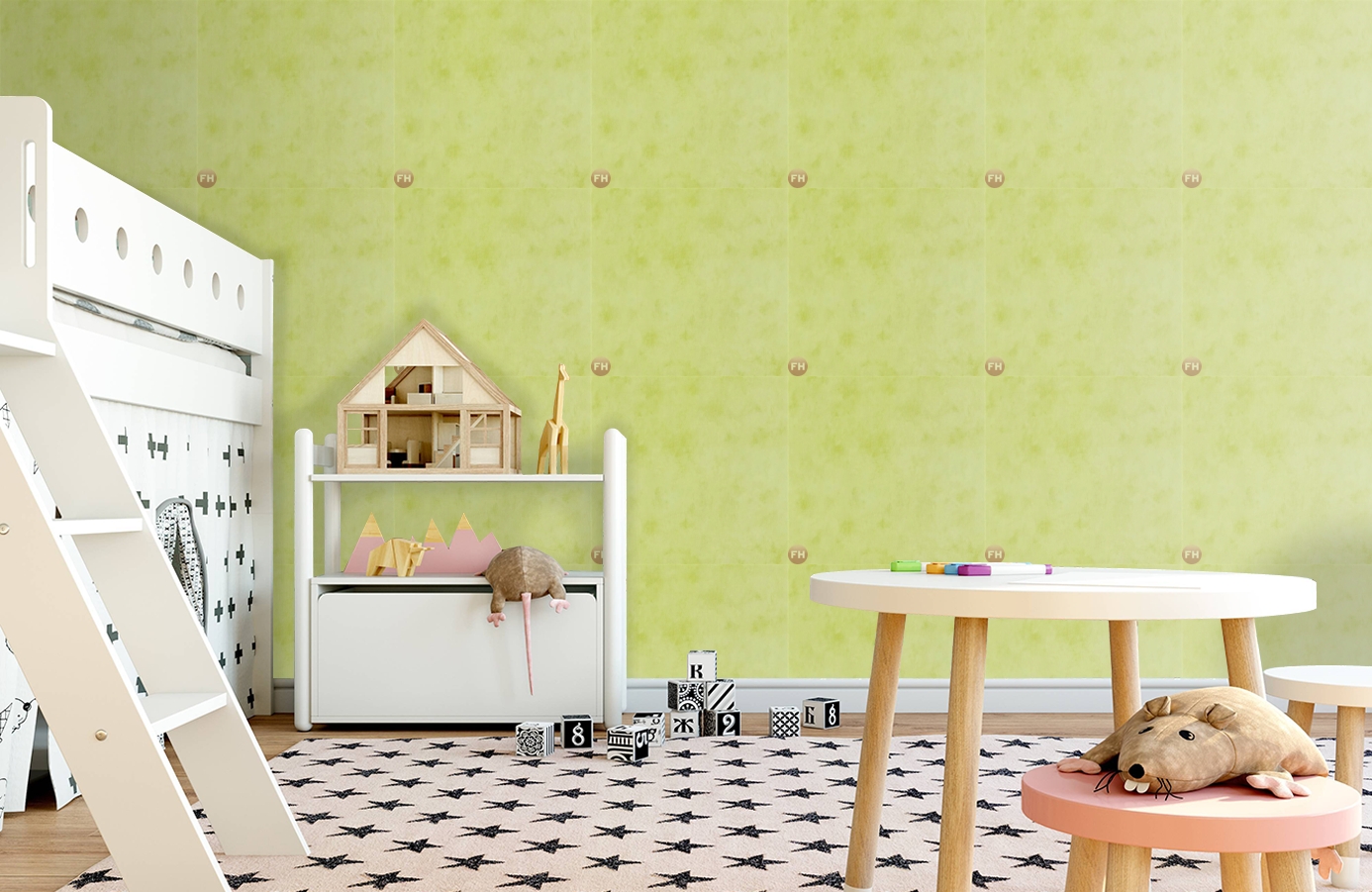 Обои 6888-66 фото в интерьере детская