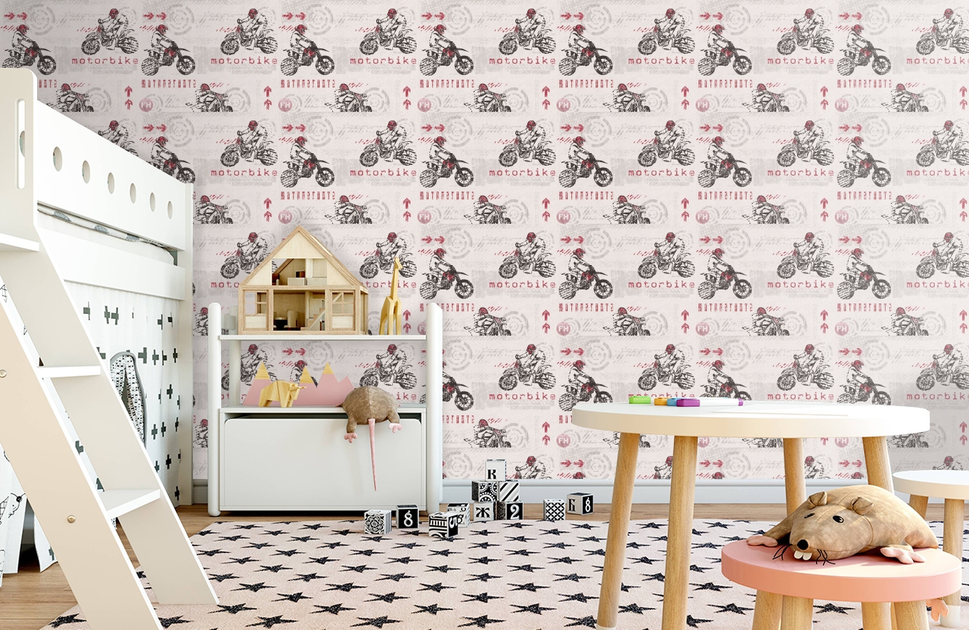 Обои 93550-5 фото в интерьере детская