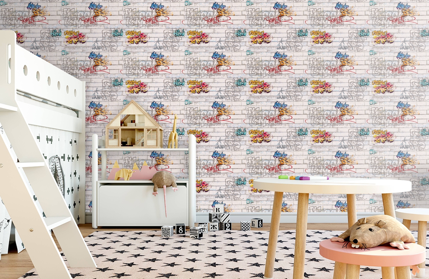 Обои 93561-1 фото в интерьере детская